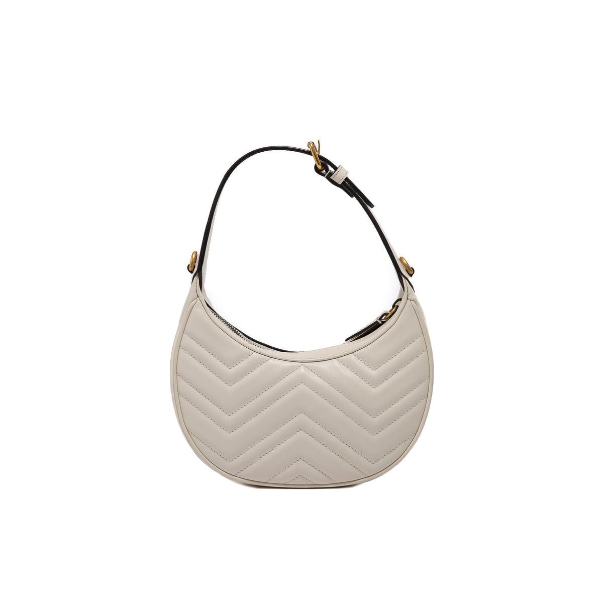 Gucci GG Marmont half-moon-shaped mini bag White
