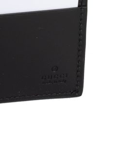 Black Leather Kingsnake Print GG Supreme Bifold Wallet