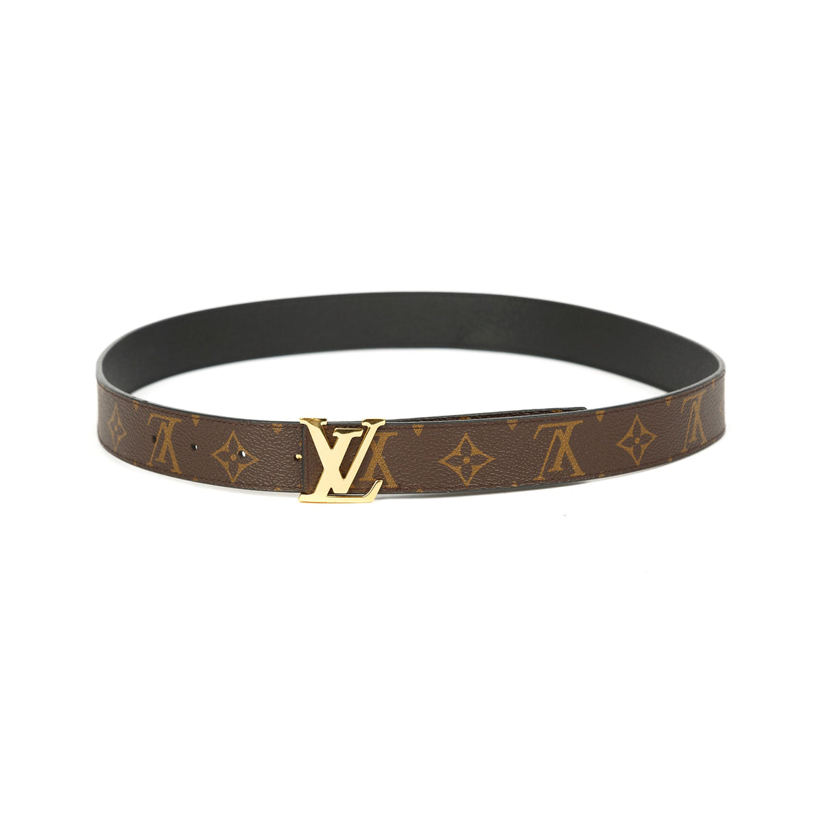 Louis Vuitton LV Initiales 30 mm Reversible Belt Monogram Tan Brown