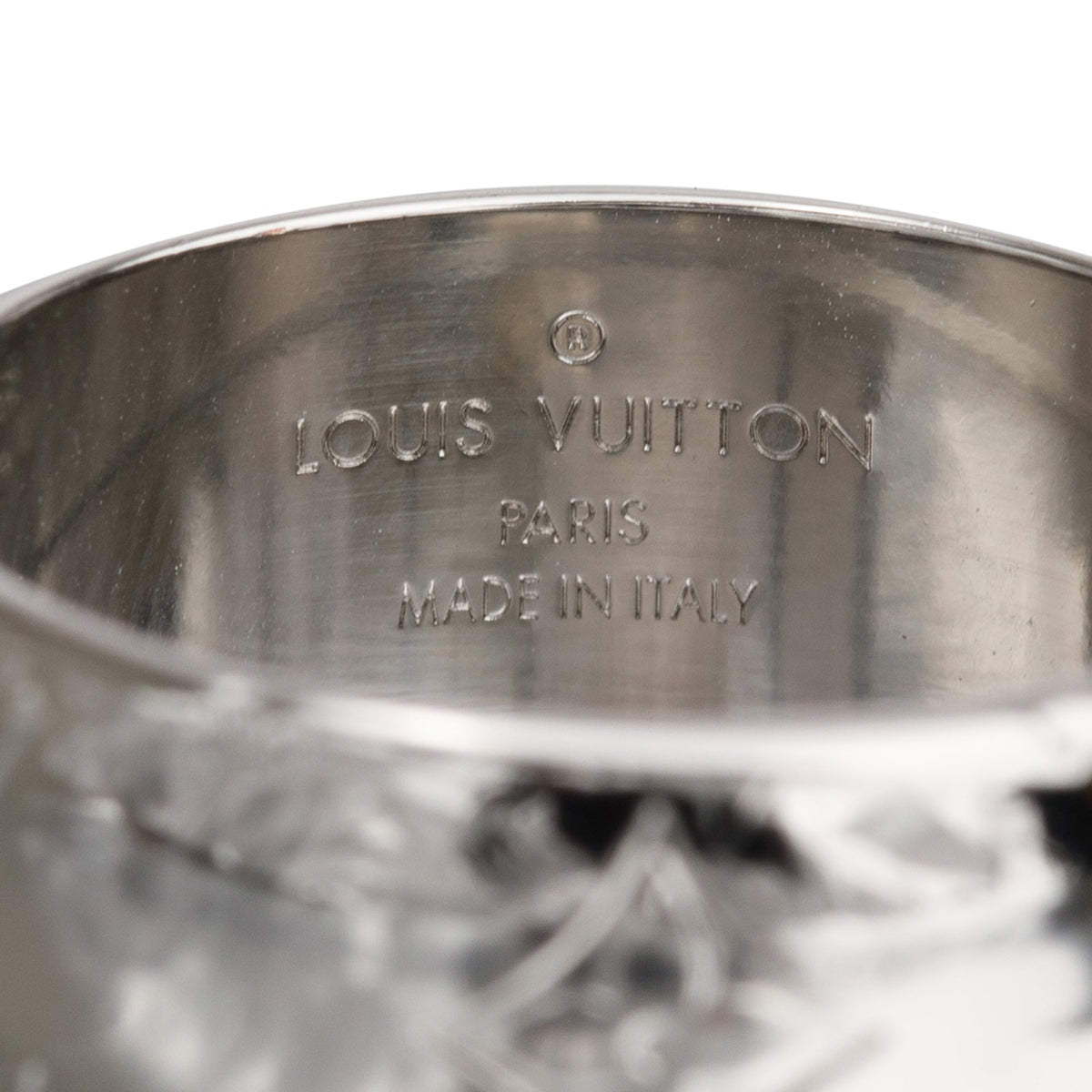 Louis Vuitton monogram ring M62485 silver metal men's LOUIS VUITTON
