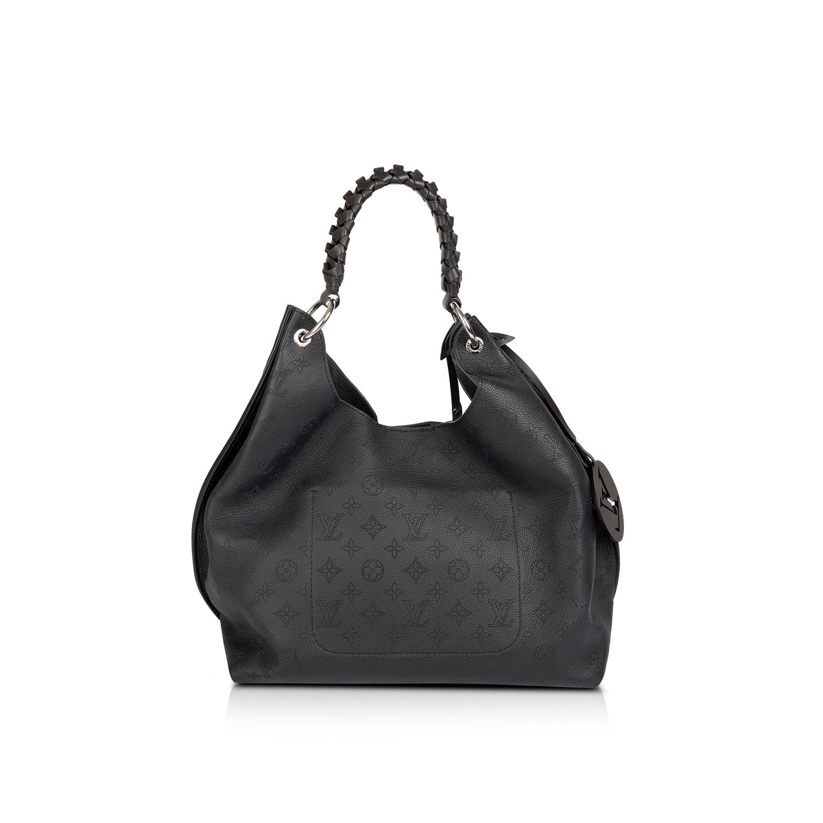 Louis Vuitton Carmel Mahina Hobo Bag Black in Calfskin Leather with  Silver-tone - US