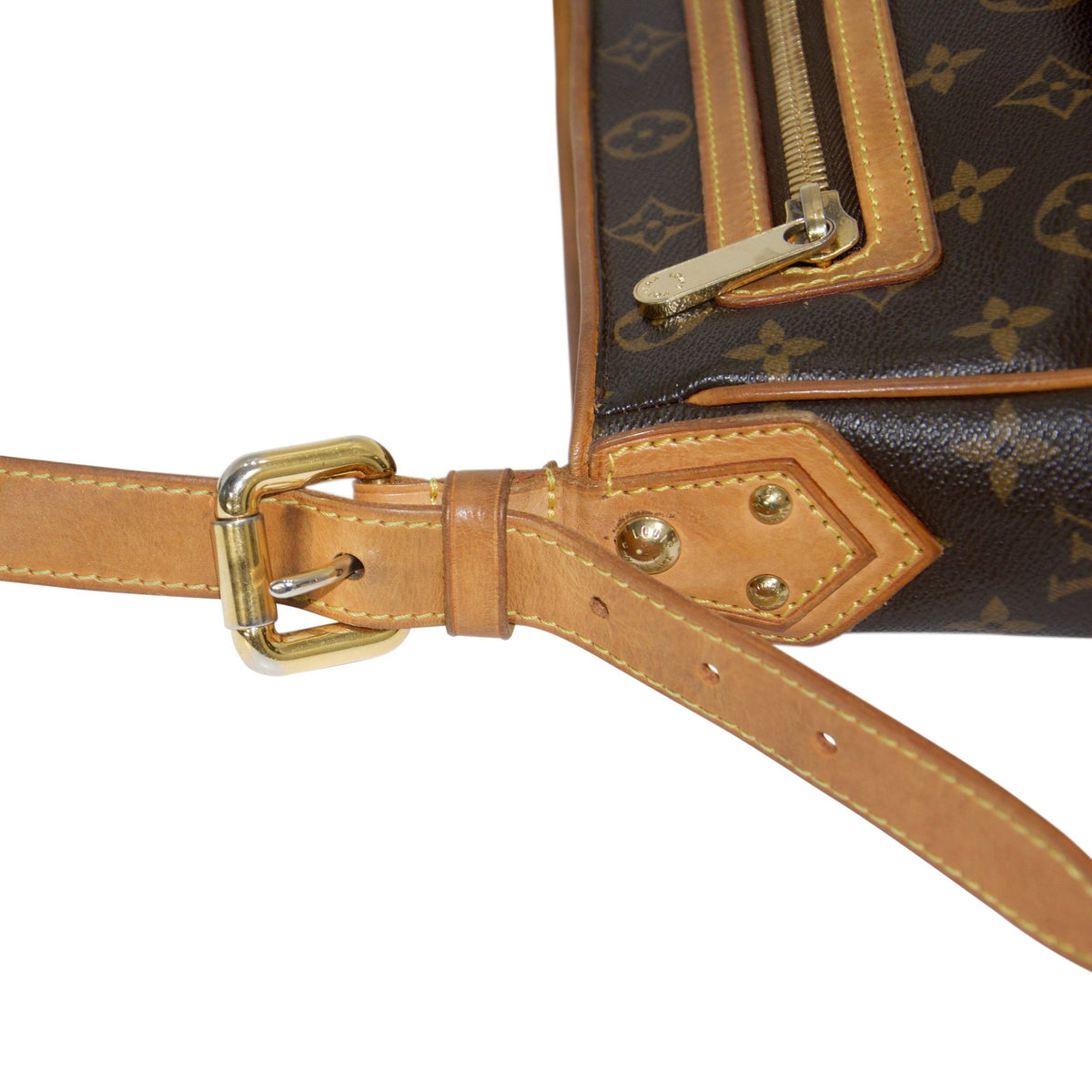 Louis Vuitton Hudson Shoulder Bag GM Brown Canvas Monogram